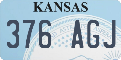 KS license plate 376AGJ