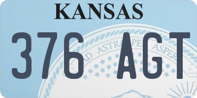 KS license plate 376AGT