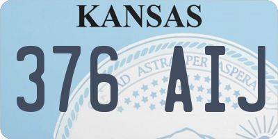 KS license plate 376AIJ