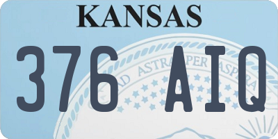KS license plate 376AIQ