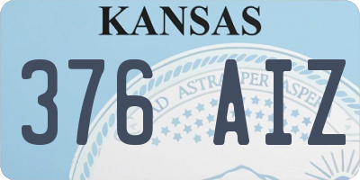 KS license plate 376AIZ