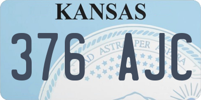 KS license plate 376AJC