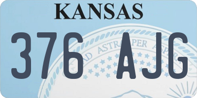 KS license plate 376AJG