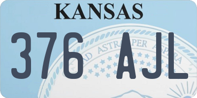 KS license plate 376AJL