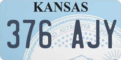KS license plate 376AJY