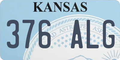 KS license plate 376ALG