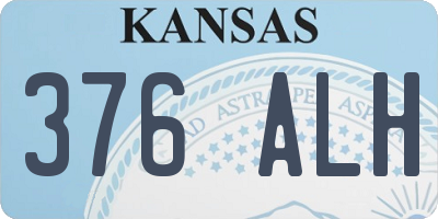 KS license plate 376ALH