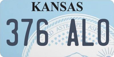 KS license plate 376ALO