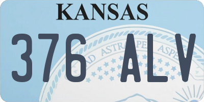 KS license plate 376ALV