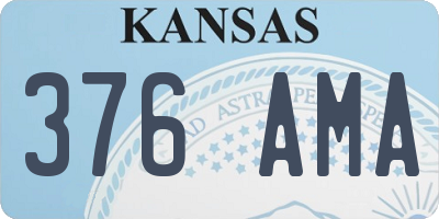 KS license plate 376AMA