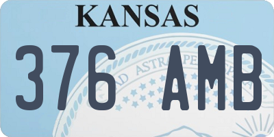 KS license plate 376AMB