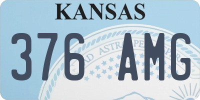 KS license plate 376AMG