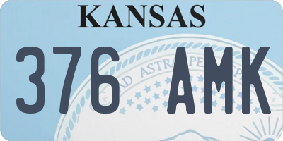 KS license plate 376AMK