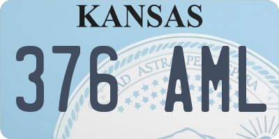 KS license plate 376AML