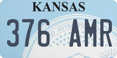 KS license plate 376AMR