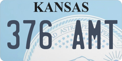 KS license plate 376AMT