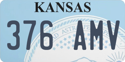 KS license plate 376AMV