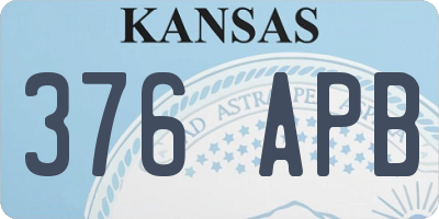 KS license plate 376APB