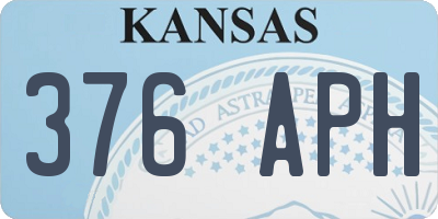 KS license plate 376APH