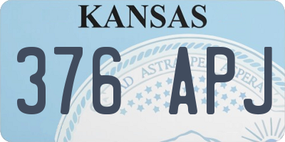 KS license plate 376APJ