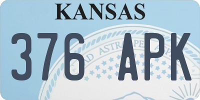 KS license plate 376APK
