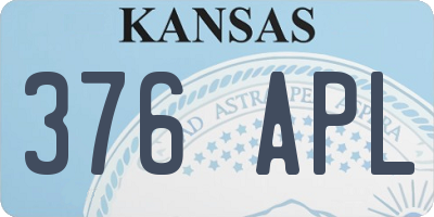 KS license plate 376APL