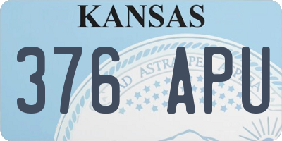 KS license plate 376APU