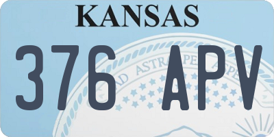 KS license plate 376APV