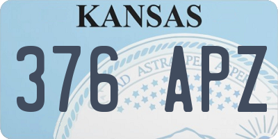 KS license plate 376APZ