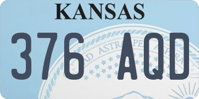 KS license plate 376AQD
