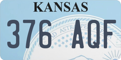 KS license plate 376AQF