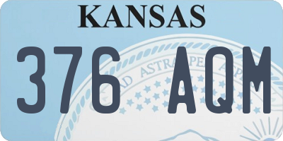 KS license plate 376AQM