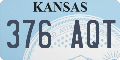 KS license plate 376AQT