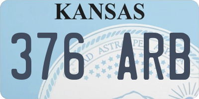 KS license plate 376ARB