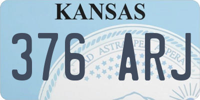 KS license plate 376ARJ