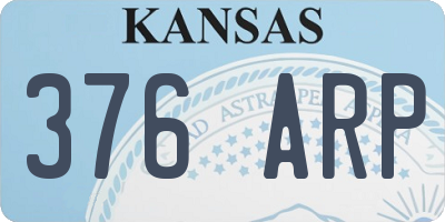 KS license plate 376ARP