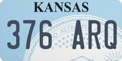 KS license plate 376ARQ