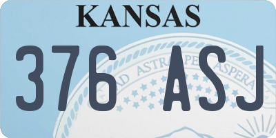 KS license plate 376ASJ