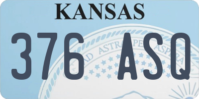 KS license plate 376ASQ