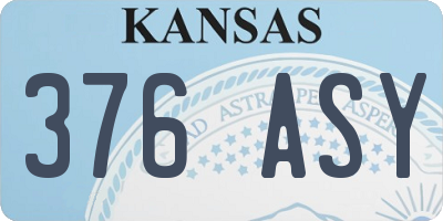 KS license plate 376ASY