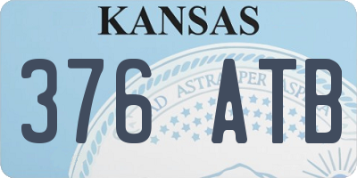 KS license plate 376ATB