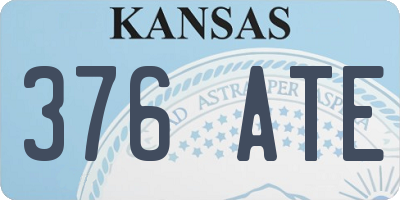 KS license plate 376ATE
