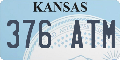 KS license plate 376ATM