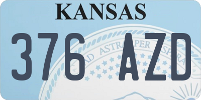 KS license plate 376AZD