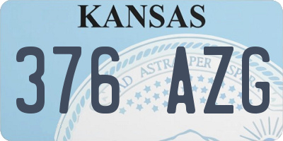KS license plate 376AZG