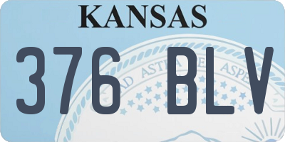 KS license plate 376BLV