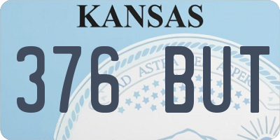 KS license plate 376BUT