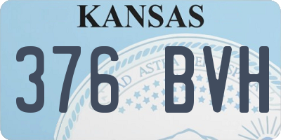 KS license plate 376BVH