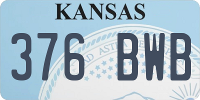 KS license plate 376BWB