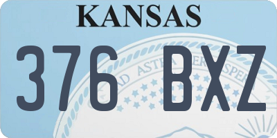 KS license plate 376BXZ